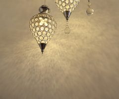 Шелковая люстра бежевого цвета