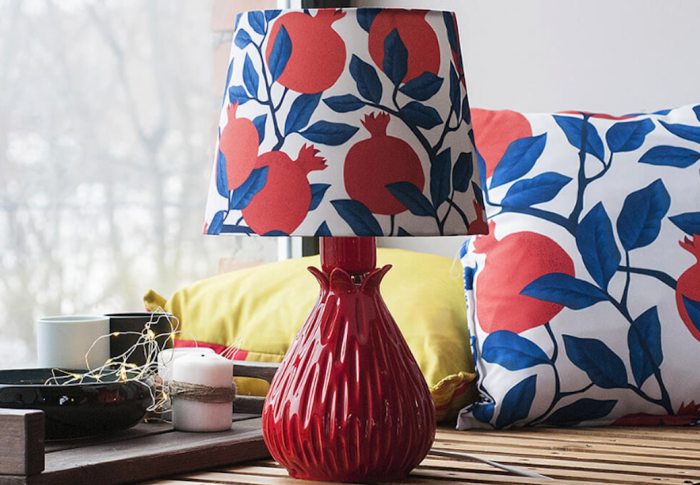 Керамическая глазурованная ночная лампа для прикроватного столика