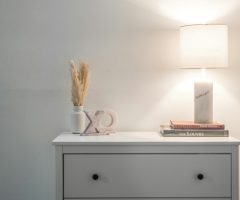 Elegant Alabaster Desk Lamp in Mid Century Modern Style for Your Home