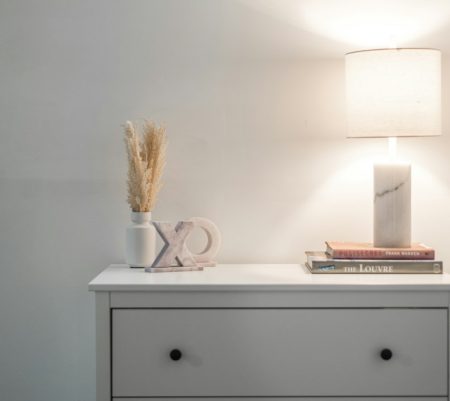 Elegant Alabaster Desk Lamp in Mid Century Modern Style for Your Home